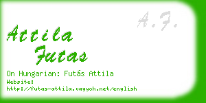 attila futas business card