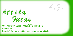 attila futas business card